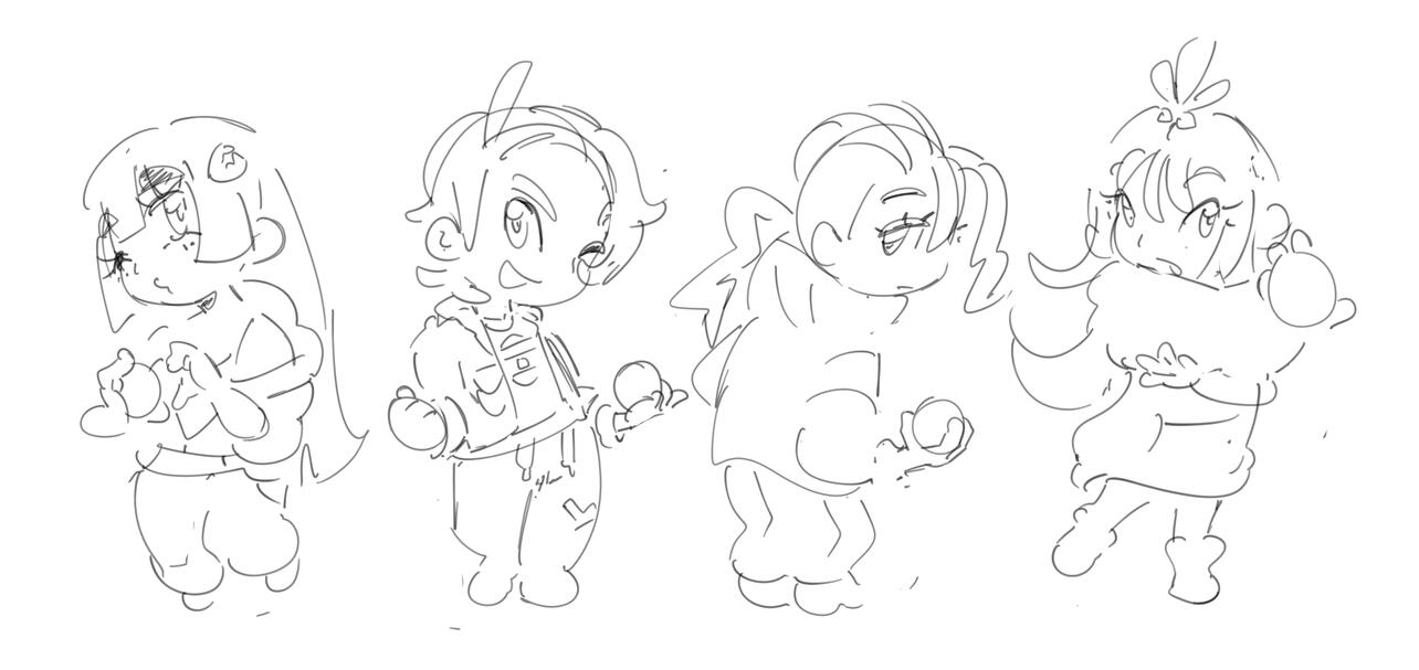 PLZA: Team MZ set sketches